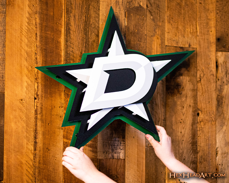 Dallas Stars NHL 3D Vintage Metal Wall Art