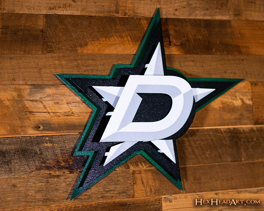Dallas Stars NHL 3D Vintage Metal Wall Art
