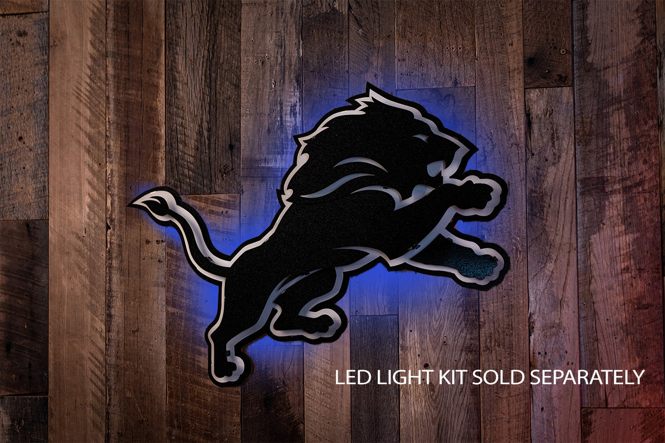 Detroit Lions 3D Vintage Metal Wall Art Hex Head Art