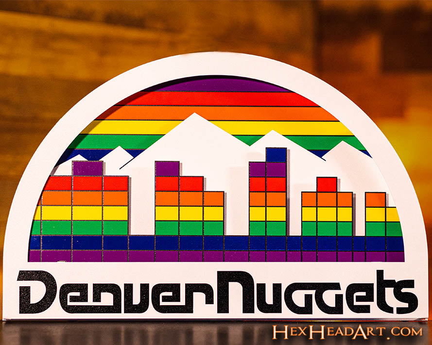 Denver Nuggets Throwback "1981 - 1993" 3D Vintage Metal Wall Art