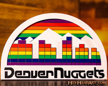 Denver Nuggets Throwback "1981 - 1993" 3D Vintage Metal Wall Art
