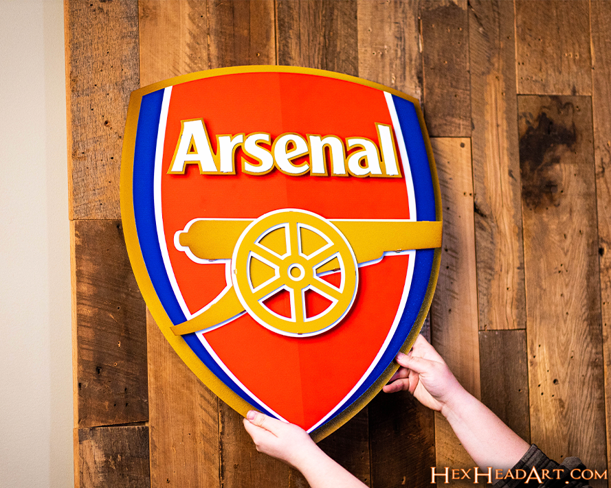 Arsenal FC 3D Vintage Metal Wall Art