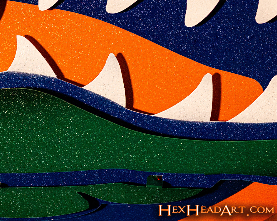 Florida Gators "GATOR HEAD"  3D Vintage Metal Wall Art