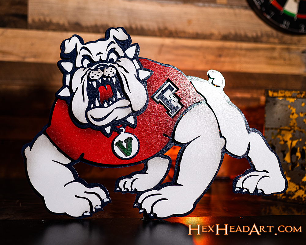 Fresno State "Victor E. Bulldog" Mascot 3D Wall Art