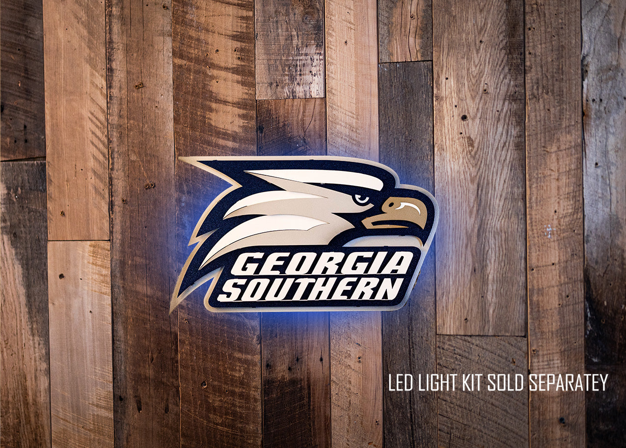 Georgia Southern University 3D Metal Artwork – Hex Head Art