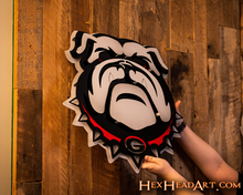 Load image into Gallery viewer, Georgia Bulldogs &quot;Uga&quot; 3D Vintage Metal Wall Art
