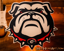 Load image into Gallery viewer, Georgia Bulldogs &quot;Uga&quot; 3D Vintage Metal Wall Art
