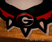 Load image into Gallery viewer, Georgia Bulldogs &quot;Uga&quot; 3D Vintage Metal Wall Art
