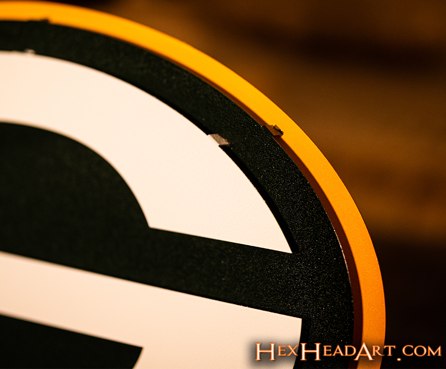 Top Right Green Bay Packers "G" 3D Metal Wall Art