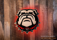Load image into Gallery viewer, Georgia Bulldogs &quot;Uga&quot; 3D Vintage Metal Wall Art
