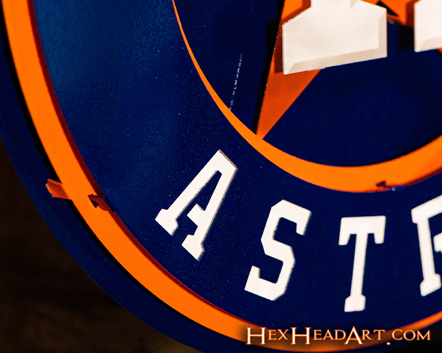 Houston Astros Crest 3D Metal Wall Art