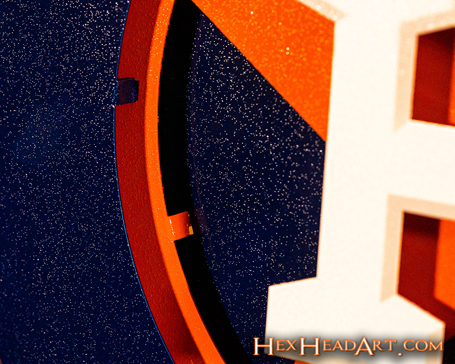 Houston Astros Crest 3D Metal Wall Art