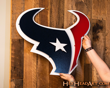 Load image into Gallery viewer, Houston Texans 3D Vintage Metal Wall Art
