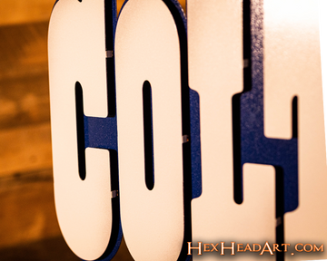 Indianapolis Colts "COLTS" 3D Vintage Metal Wall Art