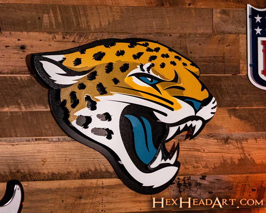 Jacksonville Jaguars 3D Vintage Metal Wall Art