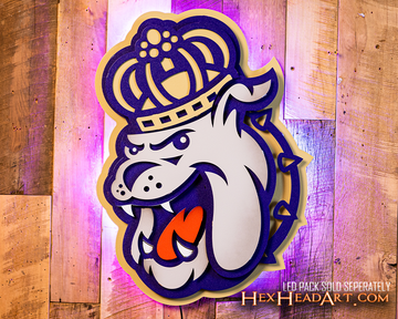 James Madison Dukes Mascot 3D Metal Art
