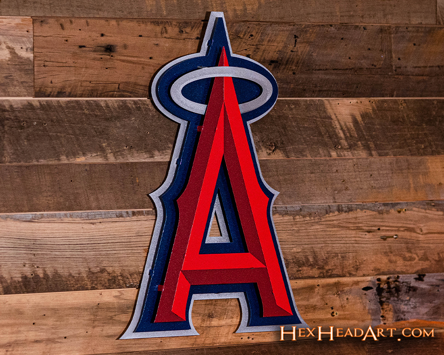 Los Angeles Angels "HALO A" Logo 3D Metal Wall Art