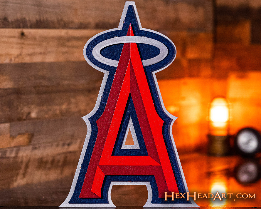 Los Angeles Angels "HALO A" Logo 3D Metal Wall Art