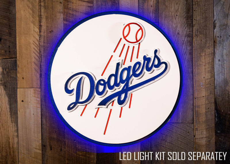 Los Angeles Dodgers Crest 3d Metal Artwork – Hex Head Art