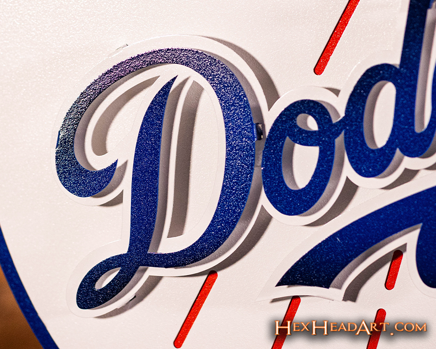 Los Angeles Dodgers Crest 3D Metal Artwork