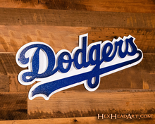 Load image into Gallery viewer, Los Angeles Dodgers Script 3D Metal Wall Art
