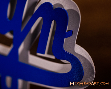 Brooklyn Dodgers Script 3D Vintage Metal Wall Art