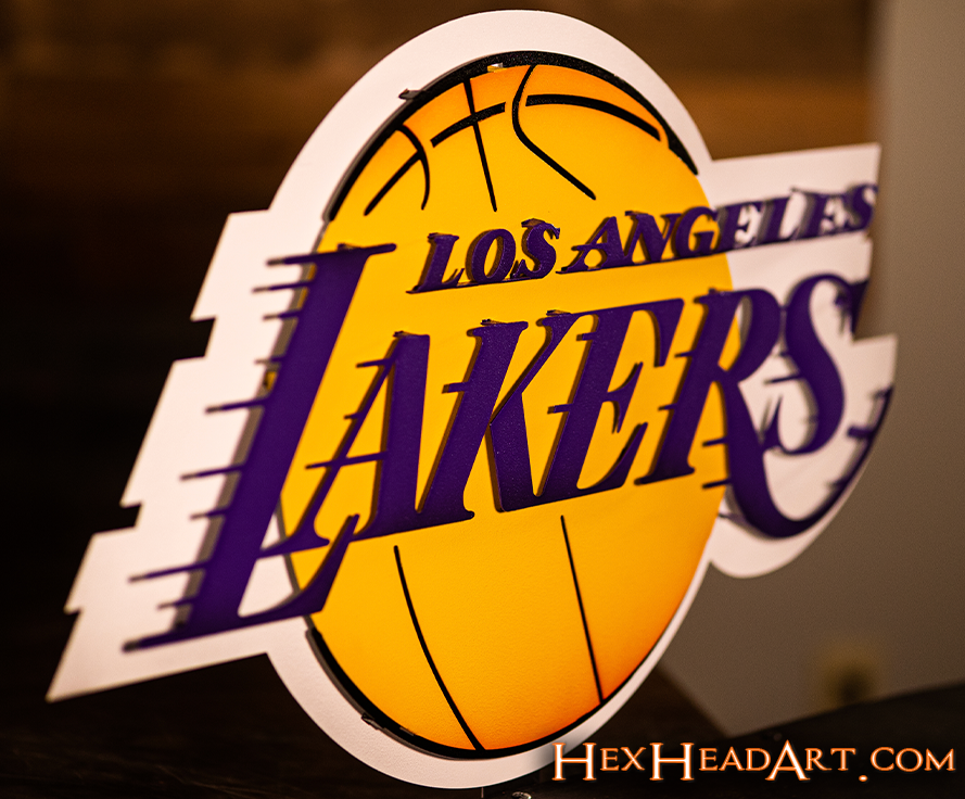 Los Angeles Lakers 3D Vintage Metal Wall Art