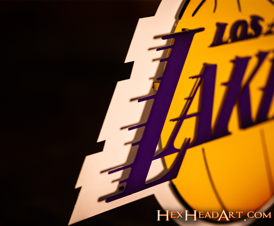 Los Angeles Lakers 3D Vintage Metal Wall Art