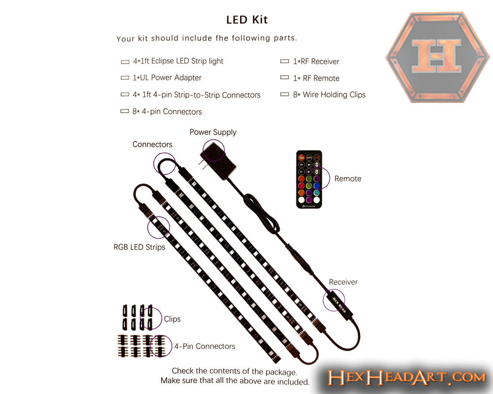 LED "Do It Yourself" Light Package, w/ Remote Control