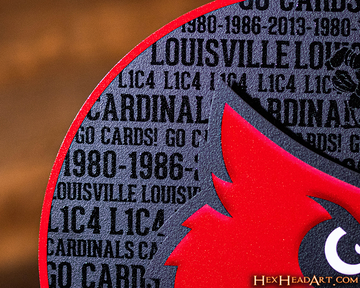 Louisville Cardinals CRAFT SERIES 3D Embossed Metal Wall Art