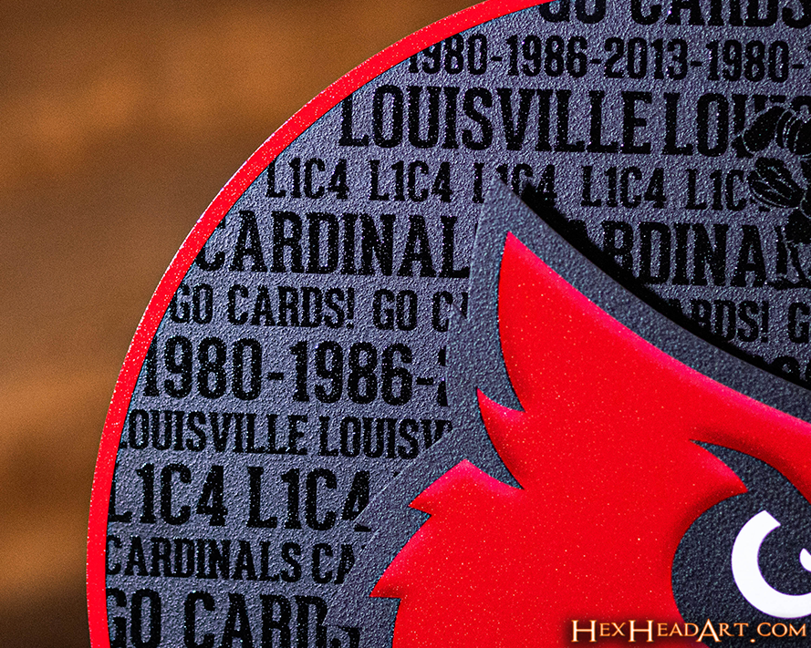 Louisville Cardinals CRAFT SERIES 3D Embossed Metal Wall Art