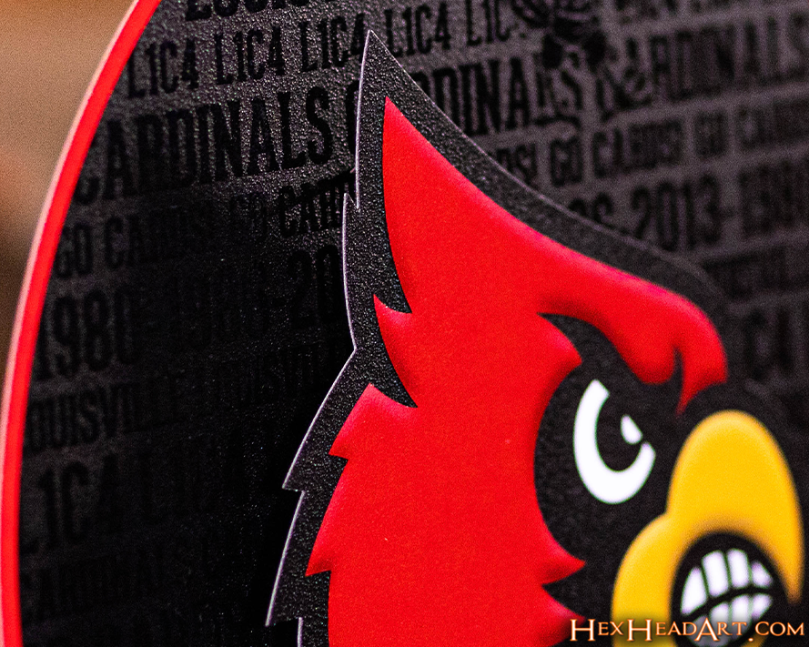 Louisville Cardinals CRAFT SERIES 3D Embossed Metal Wall Art