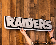 Load image into Gallery viewer, Las Vegas &quot;RAIDERS&quot; 3D Vintage Metal Wall Art
