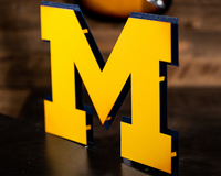 CLOSE OUT - Michigan Wolverines "Block M" Maize Metal Wall Art