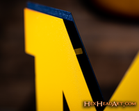 CLOSE OUT - Michigan Wolverines "Block M" Maize Metal Wall Art