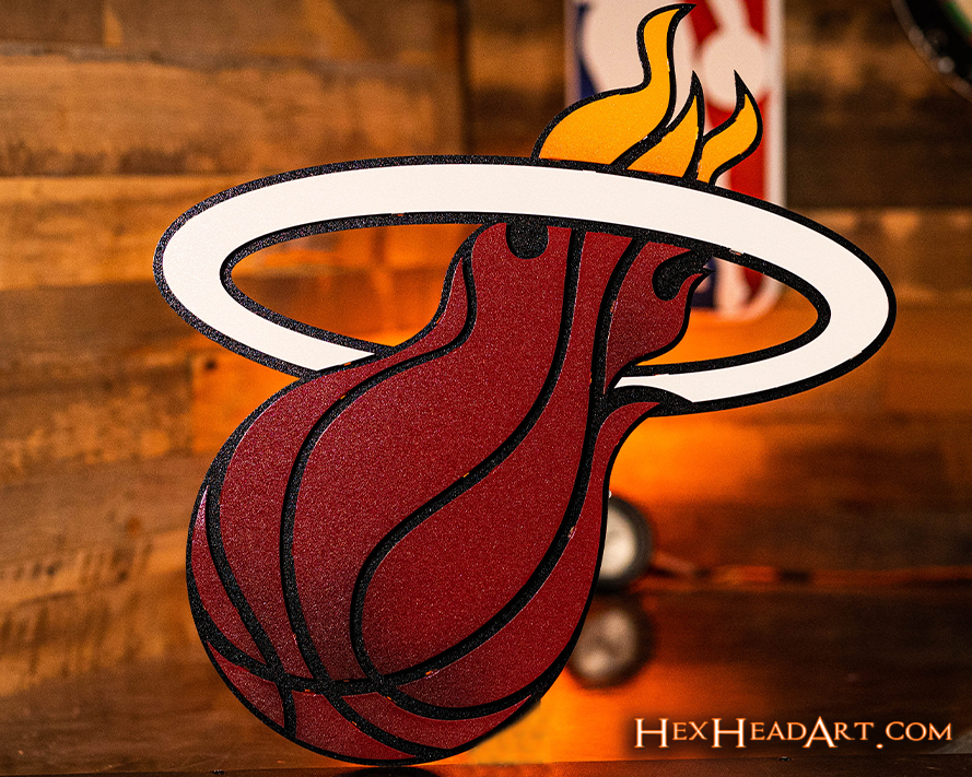 Miami Heat NBA 3D Vintage Metal Wall Art