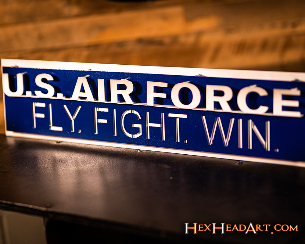United States Air Force USAF "FLY-FIGHT-WIN" 3D Metal Art
