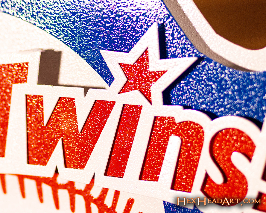 Minnesota Twins " Minnie and Paul" Cooperstown Logo 3D Metal Wall Art