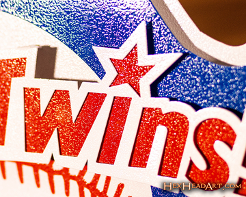 Minnesota Twins " Minnie and Paul" Cooperstown Logo 3D Metal Wall Art