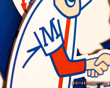 Minnesota Twins " Minnie and Paul" Cooperstown Logo 3D Metal Wall Art