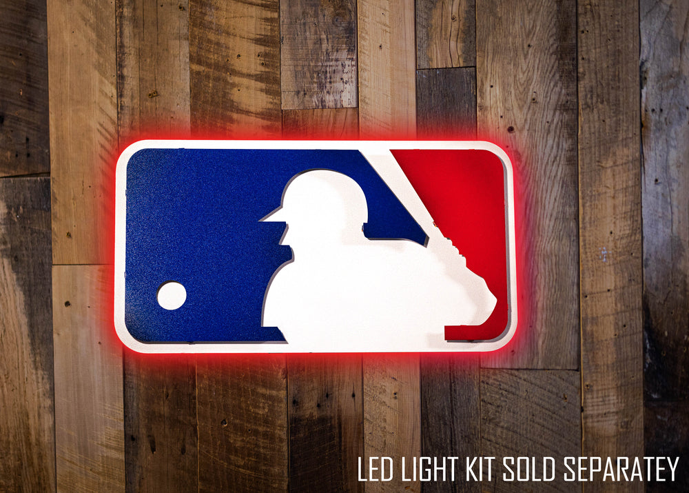Major League Baseball MLB Batter Logo 3D Vintage Metal Wall Art