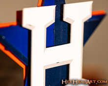 Load image into Gallery viewer, Houston Astros BLUE STAR GIFT COLLECTION 3D Vintage Metal Wall Art
