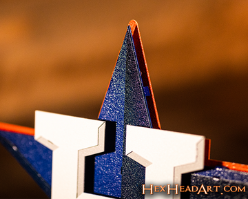 Top of Houston Astros BLUE STAR 3D Metal Wall Art