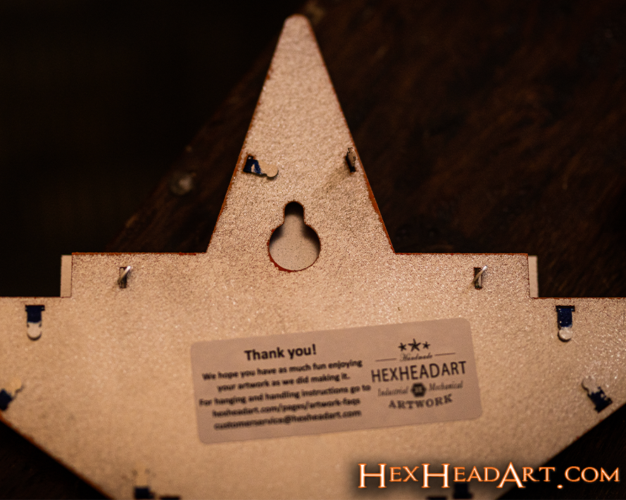 Back of Houston Astros ORANGE STAR 3D Metal Wall Art