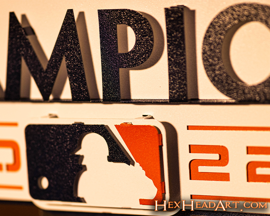 Close Up of Houston Astros World Series 2022 3D Metal Wall Art