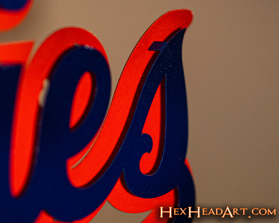 Top Right Philadelphia Phillies "1937" Script 3D Metal Wall Art