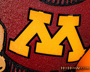 Minnesota Gophers "Goldy" Mascot, 3D Vintage Metal Wall Art