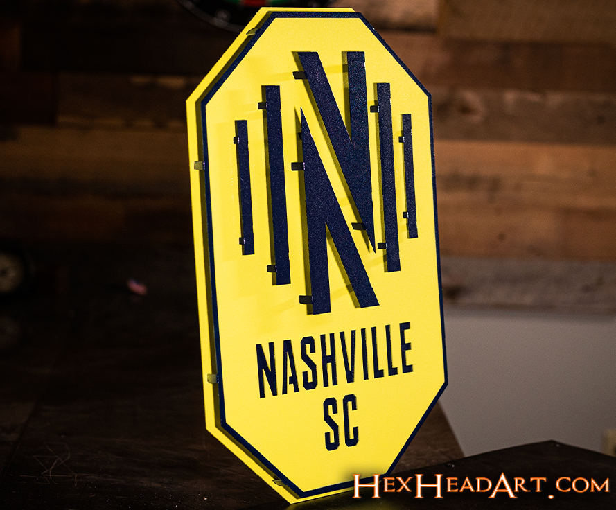 Nashville SC 3D Vintage Metal Wall Art