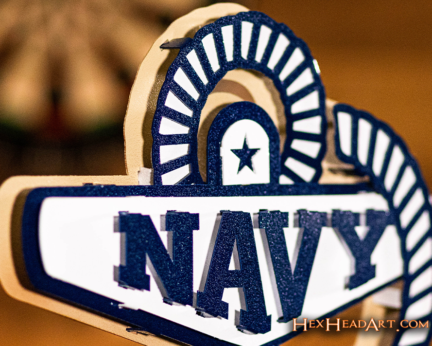 US Naval Academy Anchor 3D Metal Wall Art