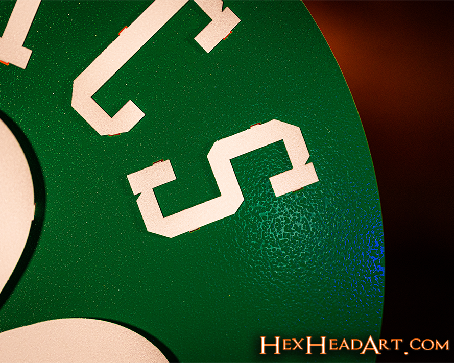 Close Up Boston Celtics Shamrock NBA 3D Metal Wall Art